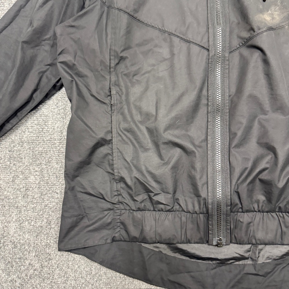 Nike Jacket Women's Medium Full Zip‎ Stained Windbreaker Activewear Black - Picture 12 of 14